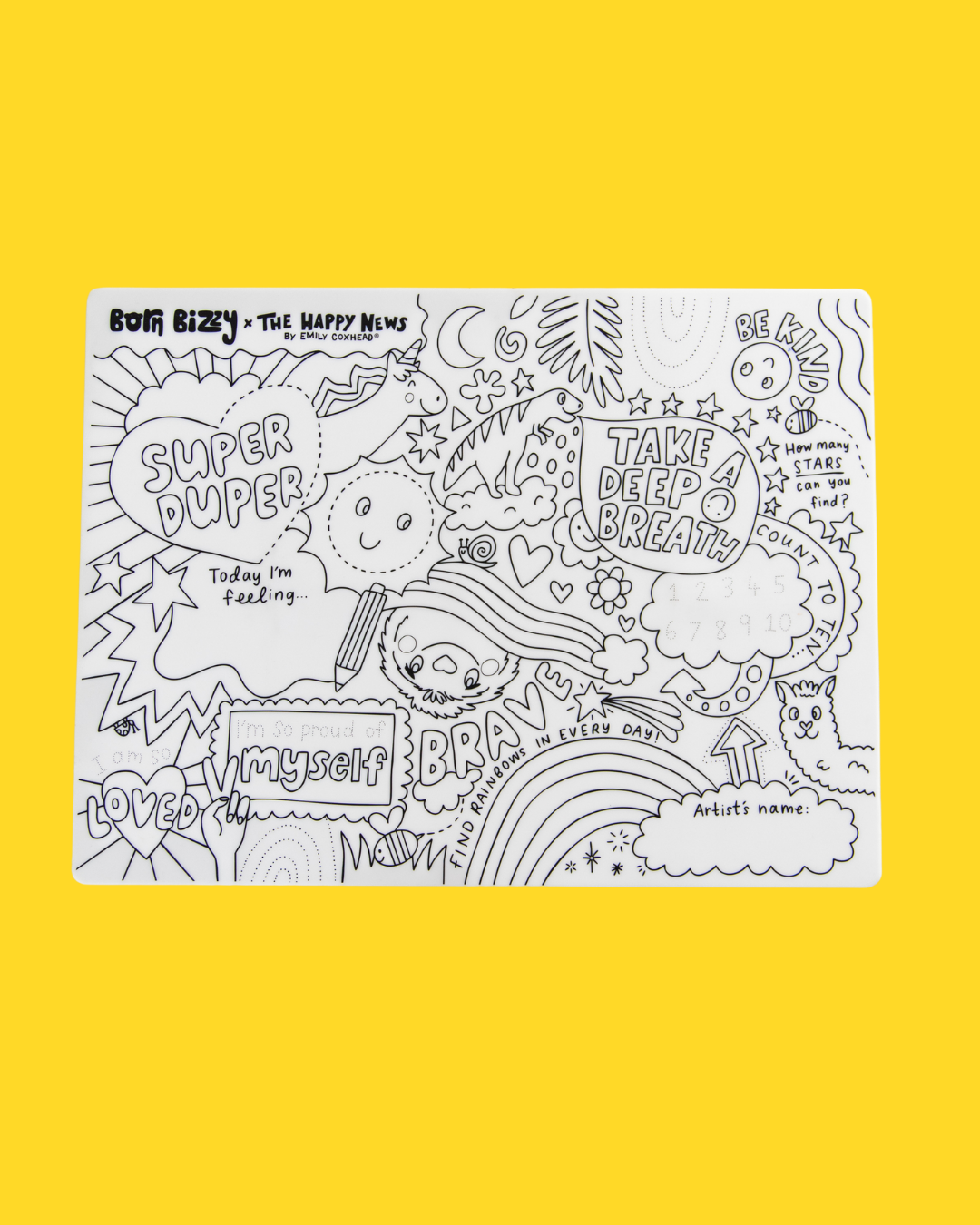 The Happy News Reusable Silicone Drawing Mat Set